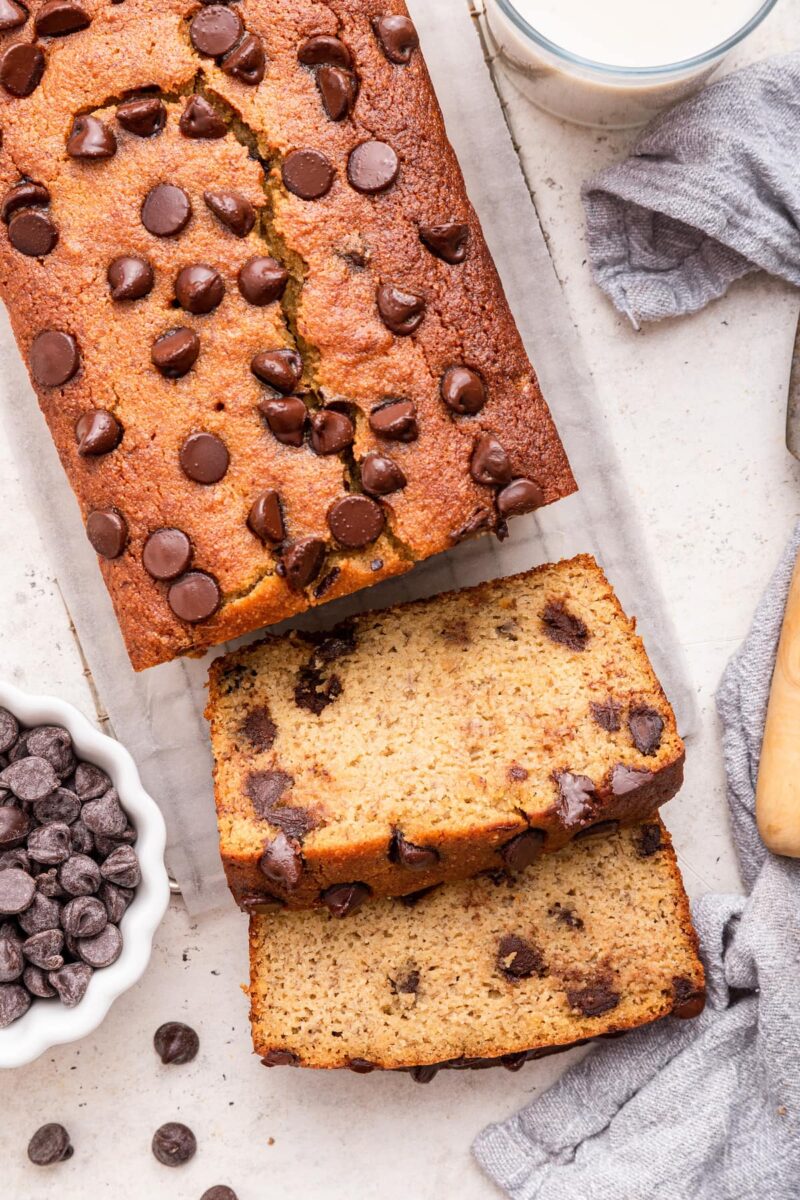 CHOCOLATE CHIPS ALMOND BANANA BREAD